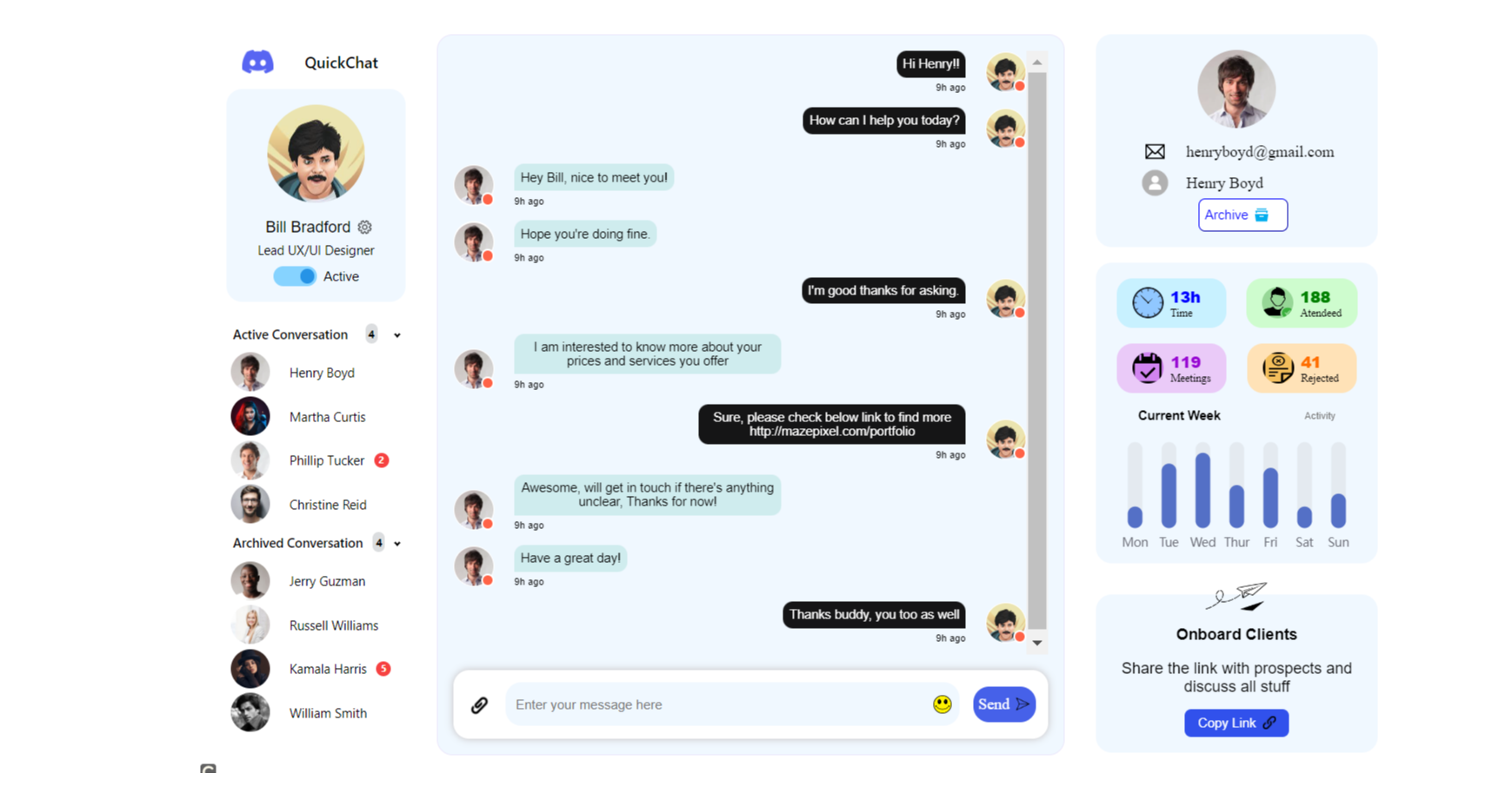 Quick Chat App - Codesandbox