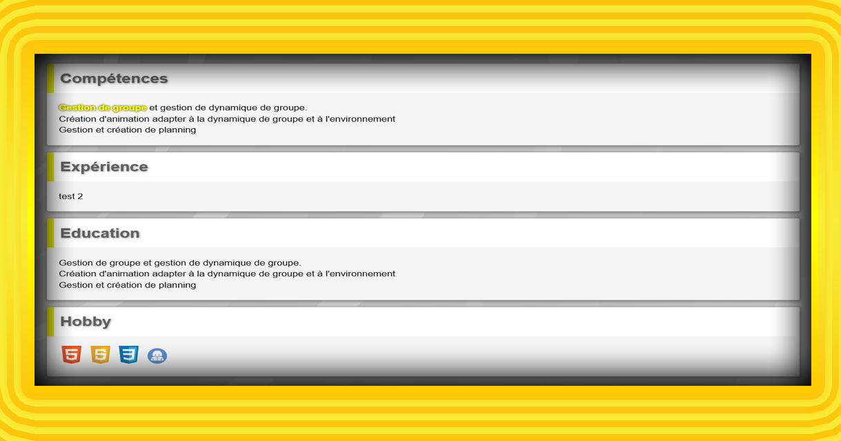 exercice de création - Codesandbox