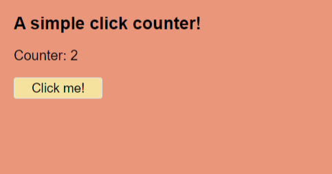 A simple click counter using useState Hook - Codesandbox